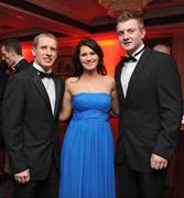 16 October 2009; Ollie and Joe Canning, from Galway, with Áine Killilea during the 2009 GAA All-Stars Awards, sponsored by Vodafone. Citywest Hotel, Conference, Leisure & Golf Resort, Dublin. Picture credit: Brendan Moran / SPORTSFILE