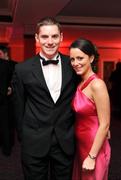 16 October 2009; Cork footballer Daniel Goulding, with Muireann Corkery, during the 2009 GAA All-Stars Awards, sponsored by Vodafone. Citywest Hotel, Conference, Leisure & Golf Resort, Dublin. Picture credit: Brendan Moran / SPORTSFILE