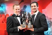 16 October 2009; Tommy Walsh, of Kilkenny, with his GAA Hurler All-Star of the Year award, and Paul Galvin, with his GAA Footballer All-Star of the Year award, during the 2009 GAA All-Stars Awards, sponsored by Vodafone. Citywest Hotel, Conference, Leisure & Golf Resort, Dublin. Picture credit: Brendan Moran / SPORTSFILE