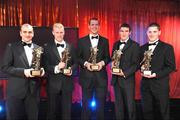 16 October 2009; Cork GAA Football All-Star Award winners, from left, John Miskella, Michael Shields, Pearse O'Neill, Graham Canty and Daniel Goulding during the 2009 GAA All-Stars Awards, sponsored by Vodafone. Citywest Hotel, Conference, Leisure & Golf Resort, Dublin. Picture credit: Brendan Moran / SPORTSFILE