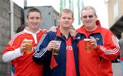 17 October 2009; Munster supporters Dave Humphreys, Alan Anslow and Jim Humphreys, from Limerick, at the game. Heineken Cup, Pool 1, Round 2, Munster v Treviso, Thomond Park, Limerick. Picture credit: Matt Browne / SPORTSFILE