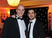 16 October 2009; Kerry GAA Football All-Star Award winners Tadhg Kennelly, left, and GAA All-Star Footballer of the Year Paul Galvin in jovial mood during the 2009 GAA All-Stars Awards, sponsored by Vodafone. Citywest Hotel, Conference, Leisure & Golf Resort, Dublin. Picture credit: Ray McManus / SPORTSFILE