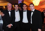 16 October 2009; Michael O Se, Raidio Na Gaeltachta, with Kerry players, from left, Tom O'Sullivan, Declan O'Sullivan and Marc O Se during the 2009 GAA All-Stars Awards, sponsored by Vodafone. Citywest Hotel, Conference, Leisure & Golf Resort, Dublin. Picture credit: Ray McManus / SPORTSFILE