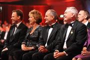 16 October 2009; President of Ireland Mary McAleese with her husband Martin, Charles Butterworth, CEO Vodafone Ireland, left, and Uachtarán CLG Criostóir Ó Cuana during the 2009 GAA All-Stars Awards, sponsored by Vodafone. Citywest Hotel, Conference, Leisure & Golf Resort, Dublin. Picture credit: Brendan Moran / SPORTSFILE