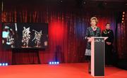 16 October 2009; President of Ireland Mary McAleese, with aide-de-camp Niamh O'Mahony, during the 2009 GAA All-Stars Awards, sponsored by Vodafone. Citywest Hotel, Conference, Leisure & Golf Resort, Dublin. Picture credit: Brendan Moran / SPORTSFILE