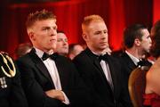 16 October 2009; Kerry footballers Seamus Scanlon, right, and Tommy Walsh during the 2009 GAA All-Stars Awards, sponsored by Vodafone. Citywest Hotel, Conference, Leisure & Golf Resort, Dublin. Picture credit: Brendan Moran / SPORTSFILE