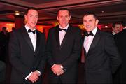 16 October 2009; Dublin footballers, from left, Barry Cahill, Ciaran Whelan and Alan Brogan during the 2009 GAA All-Stars Awards, sponsored by Vodafone. Citywest Hotel, Conference, Leisure & Golf Resort, Dublin. Picture credit: Ray McManus / SPORTSFILE