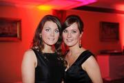 16 October 2009; Sarah Maher, left, and Elaine Gleeson, from Thurles, Co. Tipperary, during the 2009 GAA All-Stars Awards, sponsored by Vodafone. Citywest Hotel, Conference, Leisure & Golf Resort, Dublin. Picture credit: Ray McManus / SPORTSFILE