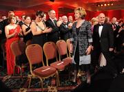 16 October 2009; The President of Ireland Mary McAleese, arrives accompanied by her husband Martin, during the 2009 GAA All-Stars Awards, sponsored by Vodafone. Citywest Hotel, Conference, Leisure & Golf Resort, Dublin. Picture credit: Brendan Moran / SPORTSFILE
