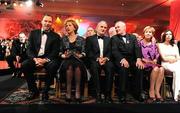 16 October 2009; President of Ireland Mary McAleese with her husband Martin, Charles Butterworth, CEO Vodafone Ireland, left, and Uachtarán CLG Criostóir Ó Cuana during the 2009 GAA All-Stars Awards, sponsored by Vodafone. Citywest Hotel, Conference, Leisure & Golf Resort, Dublin. Picture credit: Brendan Moran / SPORTSFILE