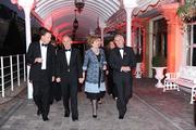 16 October 2009; President of Ireland Mary McAleese, accompanied by her husband Martin, with Charles Butterworth, CEO Vodafone Ireland, left, and Uachtarán CLG Criostóir Ó Cuana, right, arrive at the 2009 GAA All-Stars Awards, sponsored by Vodafone. Citywest Hotel, Conference, Leisure & Golf Resort, Dublin. Picture credit: Ray McManus / SPORTSFILE