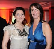 16 October 2009; Maura Howe and Nuala Collins, from Ranelagh, Dublin, during the 2009 GAA All-Stars Awards, sponsored by Vodafone. Citywest Hotel, Conference, Leisure & Golf Resort, Dublin. Picture credit: Ray McManus / SPORTSFILE