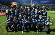 16 January 2016; The Navan RFC team with Lenister's Isaac Boss, Luke Fitzgerald and Hayden Triggs ahead of their Bank of Ireland Half-Time Mini Games. European Rugby Champions Cup, Pool 5, Round 5, Leinster v Bath. RDS Arena, Ballsbridge, Dublin. Picture credit: Brendan Moran / SPORTSFILE