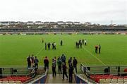 17 January 2016; Derry players have a walk around the pitch before the start of the game. Bank of Ireland Dr McKenna Cup, Semi-Final, Cavan v Derry. Athletic Grounds, Armagh. Picture credit: Philip Fitzpatrick / SPORTSFILE