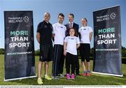 2 June 2016;  Pictured at the announcement of the Irish Paralympic Athletic squad for the IPC Athletics European Championships which will take place in Grosseto, Italy from June 10th to 17th are, from left, James Nolan, Head of Paralympic Athletics, Paul Keogan, 400m, Anthony Shannon, Allianz, Niamh McCarthy, Discus and Greta Streimikyte, 1500m. Morton Stadium, Santry, Co. Dublin. Photo by Sam Barnes/Sportsfile