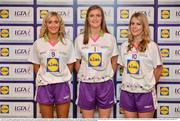 1 June 2016; Lidl National Football League Division 4 Team of the League 2016 Antrim players, from left, Áine Tubridy, Anna McCann, and Mairead Cooper at the Lidl Ladies Team of The Leagues Award Night. The Lidl Teams of the League were presented at Croke Park with 60 players recognised for their performances throughout the 2016 Lidl National Football League Campaign. The 4 teams were selected by opposition managers who selected the best players in their position with the players receiving the most votes being selected in their position. Croke Park, Dublin. Photo by Cody Glenn/Sportsfile