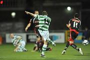 20 October 2009; Pat Sullivan, Shamrock Rovers, shoots to score his side's first goal. League of Ireland Premier Division, Shamrock Rovers v Cork City, Tallaght Stadium, Tallaght, Dublin. Picture credit: David Maher / SPORTSFILE