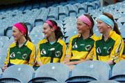 31 July 2007; Croke Park became a theatre of dreams today as over 250 young Camogie stars of the future enjoyed a first experience of playing on the hallowed turf.  U-14 players on the Coillte Development Squads from Clare, Derry, Kerry, Laois, Louth, Monaghan, Tipperary and Westmeath were granted the rare opportunity to hone their skills at headquarters as part of the Camogie Association’s national programme to develop the sport at juvenile level. The partnership with Coillte, supported by the Irish Sports Council, enables top level coaching and encouragement for young girls throughout the eight designated counties. At the tournament is, from left, Sarah Murphy, Mairead Fitzgerald, Aoife Godfrey, and Emma Horgan, from Kerry. 2007 Coillte U14 Camogie Development Squads tournament, Croke Park, Dublin. Picture credit: Caroline Quinn / SPORTSFILE