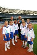 1 October 2007; An Taoiseach Bertie Ahern T.D with GAA President Nickey Brennan and children, from left to right, Aoife Nolan, aged 9, Dublin, Cian Lindsey, aged 8, Dublin, Shane Maloney, aged 10, Newcastle, Co.Galway, Diarmuid McLoughlin, aged 12, Dublin, Kate O'Flaherty, aged 11, Dublin, Sean Boyle, aged 7, Dublin, and Uainin Linsey, aged 5, Dublin, at the launch of the GAA's Fun Do Learning Resource Pack and the Céim ar Aghaidh Resource Pack. GAA Museum, Croke Park, Dublin. Picture credit: David Maher / SPORTSFILE