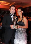 16 October 2009; GAA Football All-Star Award winner Karl Lacey, Donegal, with Ciara McGroarty, from Donegal Town, during the 2009 GAA All-Stars Awards, sponsored by Vodafone. Citywest Hotel, Conference, Leisure & Golf Resort, Dublin. Picture credit: Ray McManus / SPORTSFILE