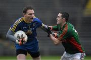 17 January 2016; Geoffrey Claffey, Roscommon, in action against Keith Ruttledge, Mayo. FBD Connacht League Section A Round 3, Roscommon v Mayo. Elvery's MacHale Park, Castlebar, Co. Mayo. Picture credit: David Maher / SPORTSFILE