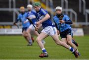 17 January 2016; Patrick Purcell, Laois, in action against Darragh O'Connell, Dublin. Bord na Mona Walsh Cup Group 2, Laois v Dublin. O'Moore Park, Portlaoise, Co. Laois. Picture credit: Seb Daly / SPORTSFILE