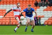17 January 2016; Ciaran Mullan, Derry, in action against Brian Sankey, Cavan. Bank of Ireland Dr McKenna Cup, Semi-Final, Cavan v Derry. Athletic Grounds, Armagh. Picture credit: Mark Marlow / SPORTSFILE