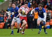 17 January 2016; Emmet Bradley, Derry, in action against Barry Doyle and Gearoid McKiernan, right, Cavan. Bank of Ireland Dr McKenna Cup, Semi-Final, Cavan v Derry. Athletic Grounds, Armagh. Picture credit: Philip Fitzpatrick / SPORTSFILE