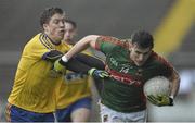17 January 2016; Jason Doherty, Mayo, in action against Ronan Daly, Roscommon. FBD Connacht League Section A Round 3, Roscommon v Mayo. Elvery's MacHale Park, Castlebar, Co. Mayo. Picture credit: David Maher / SPORTSFILE