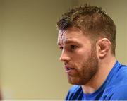 18 January 2016; Leinster's Sean O'Brien during a press conference at Leinster Rugby HQ, UCD, Belfield, Dublin Picture credit: Stephen McCarthy / SPORTSFILE