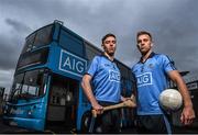 18 January 2016; Dublin footballer Jonny Cooper, hurler Paul Schutte, ladies footballer Sinéad Goldrick and camogie’s Ali Twomey were at Parnell Park today to help announce a 47% discount on home-insurance offer to new customers.  More information can be found at aig.ie/personal/home-insurance #BackingEveryStep. Pictured are hurler Paul Schutte, left, and footballer Jonny Cooper. AIG Insurance 2016 Season Launch, Parnell Park, Dublin. Picture credit: Ramsey Cardy / SPORTSFILE