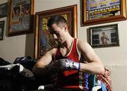 22 October 2009; Paul McCloskey during a media workout ahead of his challenge for the Souleymane M'baye’s European title at the Meadowbank Sports Arena in Magherafelt on Friday, November 6th. Breen's Gym, Belfast. Picture credit: Oliver McVeigh / SPORTSFILE