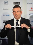 22 October 2009; Ulster GAA President Tom Daly draws Armagh who will meet Derry in the Ulster GAA Football Senior Championship Preliminary Round, during the GAA All-Ireland Senior Championship 2010 Draw. Croke Park, Dublin. Picture credit: Brian Lawless / SPORTSFILE