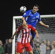 23 October 2009; Kevin Murray, Waterford United, in action against Matthew Blinkhorn, Sligo Rovers. FAI Ford Cup Semi-Final, Sligo Rovers v Waterford United, Showgrounds, Sligo. Picture credit: Brian Lawless / SPORTSFILE
