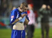 23 October 2009; David Grincell, Waterford United, shows his disappointment after the match. FAI Ford Cup Semi-Final, Sligo Rovers v Waterford United, Showgrounds, Sligo. Picture credit: Brian Lawless / SPORTSFILE