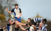 24 October 2009; Billy Holland, Cork Constitution, picks out a team-mate after winning possession in the line-out as Alex Dunlop, Blackrock College, falls on team-mates. AIB League Division 1A, Blackrock College v Cork Constitution, Stradbrook Road, Blackrock, Co. Dublin. Picture credit: Stephen McCarthy / SPORTSFILE