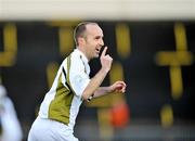 25 October 2009; Alan Kirby, Sporting Fingal, celebrates after his team-mate Eamon Zayed scored his side's first goal. FAI Ford Cup Semi-Final, Sporting Fingal v Bray Wanderers, Morton Stadium, Santry, Dublin. Picture credit: David Maher / SPORTSFILE