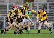 25 October 2009; Paddy Richmond, Dunloy, in action against Paddy Hughesand Declan Ennis, Ballycran. AIB Ulster Senior Club Hurling Championship Final, Dunloy v Ballycran, Casement Park, Belfast. Picture credit: Oliver McVeigh / SPORTSFILE