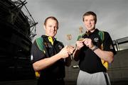 27 October 2009; Kerry footballer Tomas O Se, right, and Kilkenny hurler Tommy Walsh who were named as the Opel GPA Players of the Month for September. The Croke Park Hotel, Jones’ Road, Dublin. Picture credit: Brian Lawless / SPORTSFILE