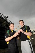 27 October 2009; Kerry footballer Tomas O Se, right, and Kilkenny hurler Tommy Walsh who were named as the Opel GPA Players of the Month for September. The Croke Park Hotel, Jones’ Road, Dublin. Picture credit: Brian Lawless / SPORTSFILE