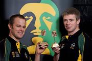 27 October 2009; Kerry footballer Tomas O Se, right, and Kilkenny hurler Tommy Walsh who were named as the Opel GPA Players of the Month for September. The Croke Park Hotel, Jones’ Road, Dublin. Picture credit: Brian Lawless / SPORTSFILE