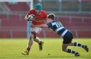 19 January 2016; Daire Feeney, CBC, is tackled by Matthew Hanly, Crescent College. Munster Schools Senior Cup, 1st Round, Crescent College v CBC, Thomond Park, Limerick. Picture credit: Matt Browne / SPORTSFILE