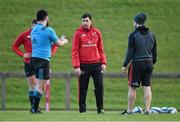 19 January 2016; Munster's Felix Jones in conversation with Kevin O'Byrne, left, and scrum coach Jerry Flannery during squad training. University of Limerick, Limerick. Picture credit: Diarmuid Greene / SPORTSFILE
