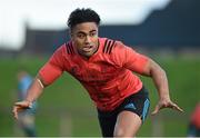 19 January 2016; Munster's Francis Saili in action during squad training. University of Limerick, Limerick. Picture credit: Diarmuid Greene / SPORTSFILE