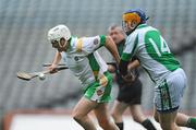 30 October 2009; Dave Ryan, Leinster Division, in action against Brian Culbert, Limerick. Inter Divisional Garda Hurling Final, Leinster Division v Limerick, Croke Park, Dublin. Picture credit: Pat Murphy / SPORTSFILE