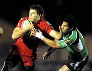 30 October 2009; Sean Lamont, Llanelli Scarlets, in action against Nie Ta'auso, Connacht. Celtic League, Connacht v Llanelli Scarlets, Sportsground, Galway. Picture credit: Ray Ryan / SPORTSFILE