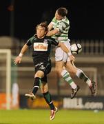 30 October 2009; Aidan Price, Shamrock Rovers, in action against Vinny Faherty, Galway United. League of Ireland Premier Division, Shamrock Rovers v Galway United, Tallaght Stadium, Tallaght, Dublin. Picture credit: Pat Murphy / SPORTSFILE