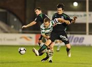 30 October 2009; Shane Robinson, Shamrock Rovers, in action against Aaron Greene, left, David Cooke, Galway United. League of Ireland Premier Division, Shamrock Rovers v Galway United, Tallaght Stadium, Tallaght, Dublin. Picture credit: Pat Murphy / SPORTSFILE