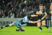 31 October 2009; Luke Fitzgerald, Leinster, is tackled by Sam Norton-Knight, Cardiff Blues. Celtic League, Leinster v Cardiff Blues, RDS, Dublin. Picture credit: Brendan Moran / SPORTSFILE