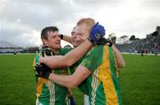 1 November 2009; South Kerry players, from left, Stephen O'Sulivan, Killian Young and Aidan O'Sullivan celebrate victory. Kerry Senior Football County Championship Final, Dr. Crokes v South Kerry. Fitzgerald Stadium, Killarney, Co. Kerry. Picture credit: Stephen McCarthy / SPORTSFILE